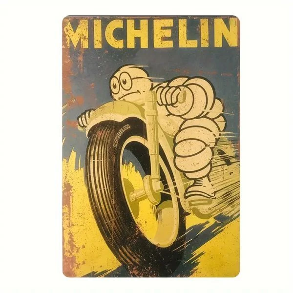 OHNE Blechschild Michelin Reifen Werbeschild 30x20cm Retro Vintage TEL579