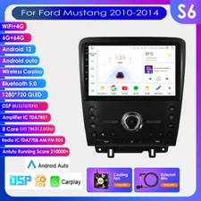 APPLE CARPLAY FOR FORD MUSTANG 2010-2014 ANDROID 13 CAR STEREO RADIO GPS 6+64GB