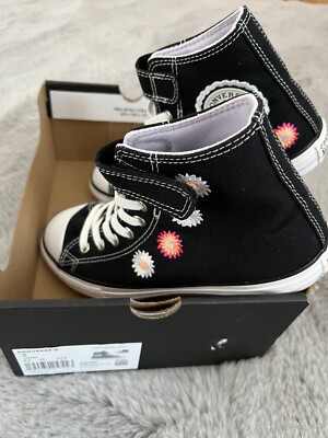 Converse Chuck Taylor Hi 1V Black/Sunrise Pink NEW Kids Size 3 Youth