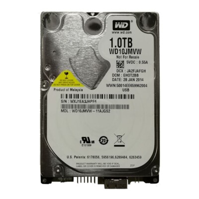 Western Digital 1TB WD10JMVW-11AJGS2 2.5 USB 3.0 Portable External HDD Drive
