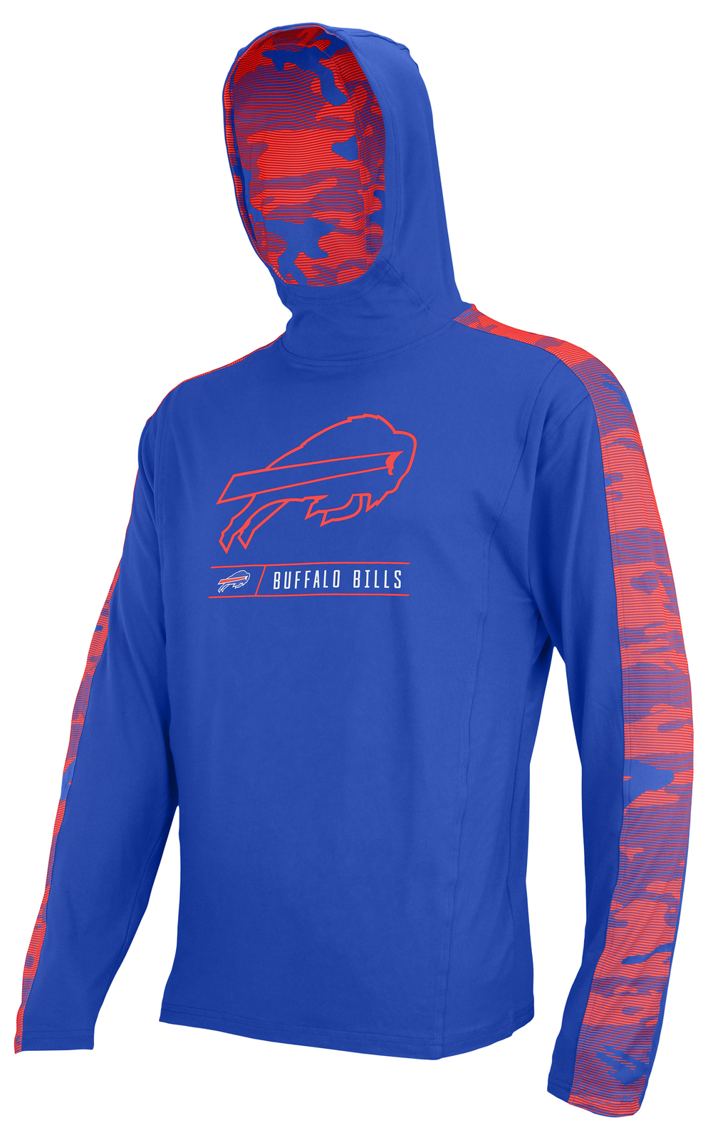 Толстовка с капюшоном Zubaz NFL Mens Buffalo Bills Team Color Block 1/4 камуфляжных линий на молнии