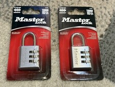 Set Of 2 Locks - 3 Digit Set Your Own Combination Padlock for School/Gym Locker