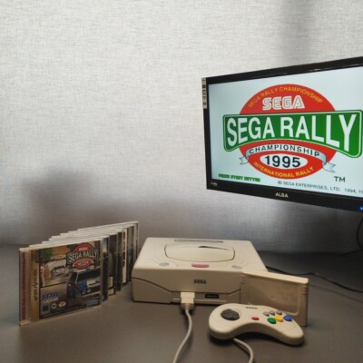 Sega Saturn HST-3220 Japanische Konsole NTSC-J mit 8 Spielen Bundle und Cartridge 