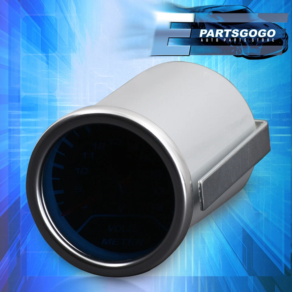 JDM 2" Voltage Meter Tacho Gauge Smoked Tint 52MM For Sonata Veloster Universal - Imagem 3 de 4