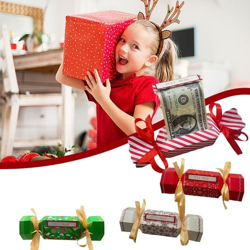 Christmas Surprise Money Pull Pouch, Christmas Money For Cash Gift* Holders R5E1