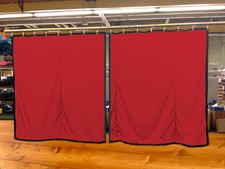 Lot of 2 Red Curtain/Stage Backdrop, Non-FR, 10 H x 10 W