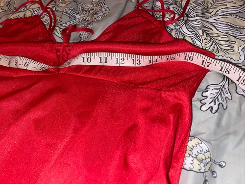 Años 70 Sissy SEXY Lencraft Lencería ROJO Sedoso Deslumbrante Nailon Camisón S/M DIOS - Imagen 6 de 8