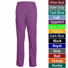 Women's Scrub pants Slim Fit Flare-Leg Elastic Waist Pants