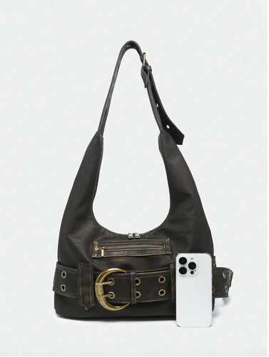 Borsa a tracolla Black Street vintage Y2k moto stile Western Wasteland - Foto 4 di 7