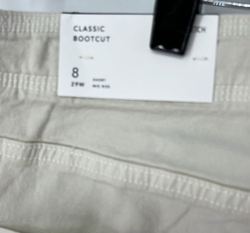 American eagle NWT Classic bootcut pants Women’s Size 8 short Cream - Picture 4 of 9