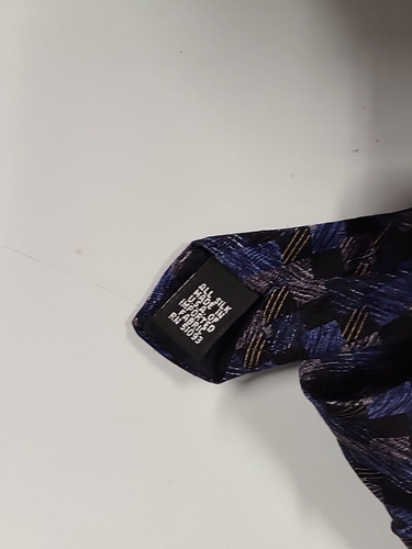 Hill & Archer Black Blue Tie Silk American Vintage VTG Abstract Casual Formal - Picture 11 of 13