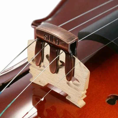 SORDINA VIOLINO IN METALLO RAME MISURA 3/4 4/4 MUTE VIOLIN SOLO SILENZIATORE
