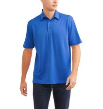 Men's Short Sleeve Flex Poly Polo 95 Poly / 5 Spandex Blue Size S 34-36 A7