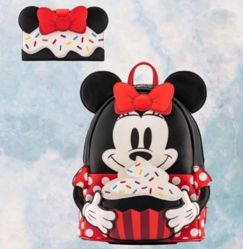 Loungefly Disney Minnie Sprinkle Cupcake Sweets Collection Rucksack und Geldbörse