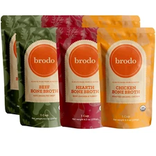 Brodo Organic Beef Broth Slow-Simmered Beef Bone Broth Organic Low Sodium