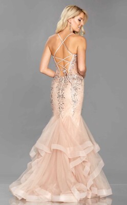 strapless open back dress Chic A-line Spaghetti Straps Sky Blue Long Prom Dresses Sparkly Evenin
