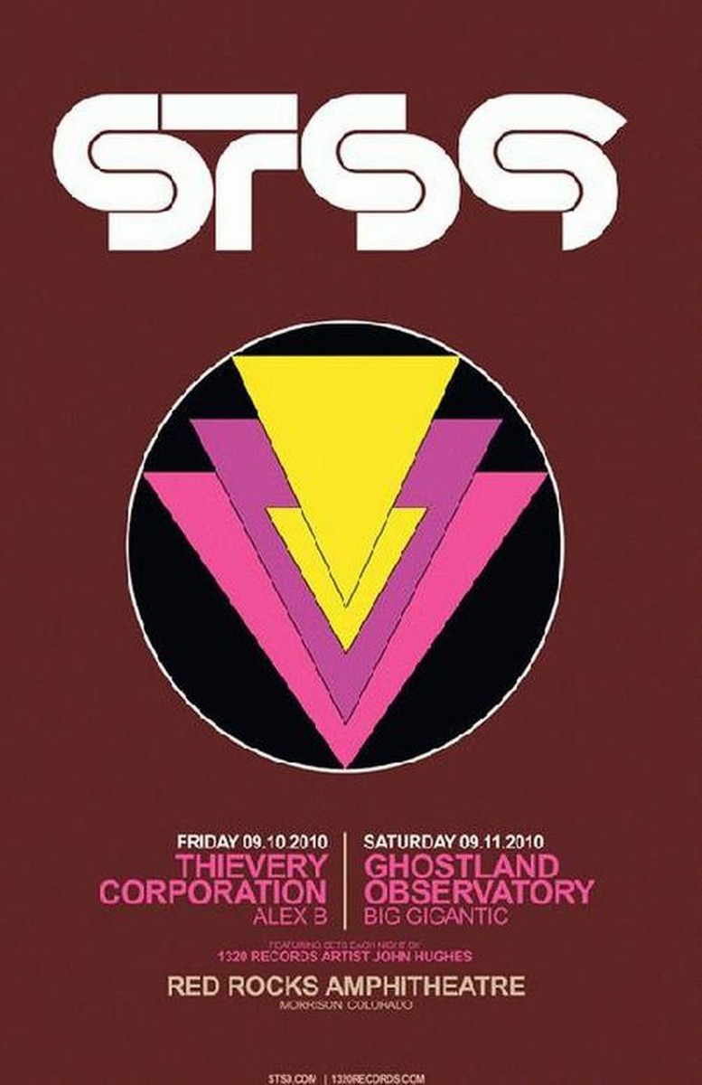 SOUND TRIBE SECTOR 9 STS9 THIEVERY CORPORATION RED ROCKS 2010