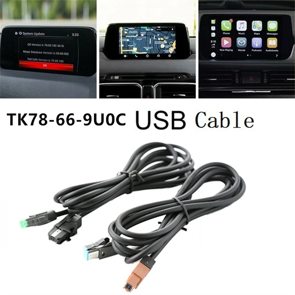 USB Cable Set For Mazda 2, 3, 6, CX-3, CX-5, CX-9, MX-5 TK78-66