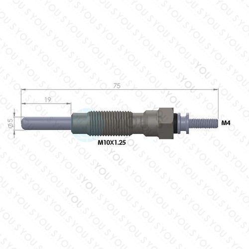 6 Piece You.S Original Glow Plugs for Nissan Patrol III/1 (K/W160 ) 3.2 D - Picture 2 of 2