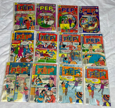 Archie Series PEP Comic Lot Of 12, 1977-82 #327 359 360 369 370 372 378 380 386+