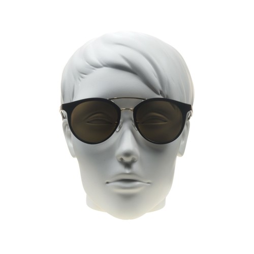 Round Double Bar Sunglasses Horn Rimmed Fashion Retro Designer 100% UV Glasses - Picture 4 of 13