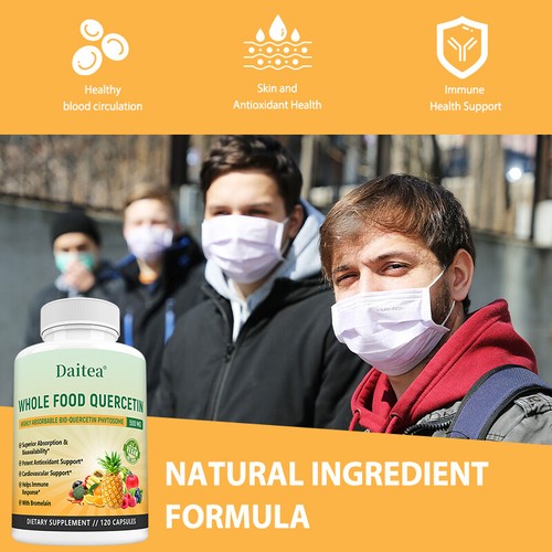 Quercetin 500mg with Bromelain, Bioactive Phytosome, Activated Capsules - Picture 10 of 13