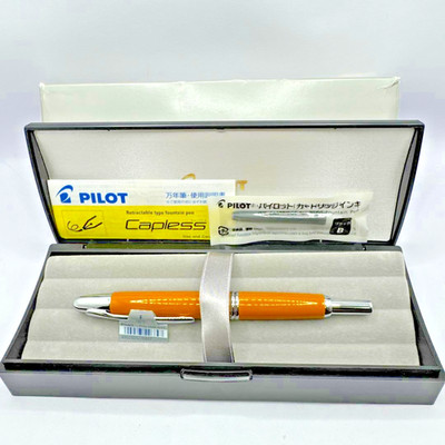PILOT Capless デシモ　オレンジ (Ｍ) ※箱無し、保証書なし Pilot Capless Fountain Pen Deep Yellow Fine Nib F FCN-1MR-DYF