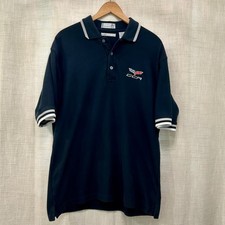 Corvette Men's LG Black Polo Shirt Embroidered GCA Munsing Wear Moisture Wicking