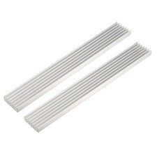 2 x Aluminum Heatsink Cooler Circuit Board Cooling Silver Tone 150mmx20mmx6mm