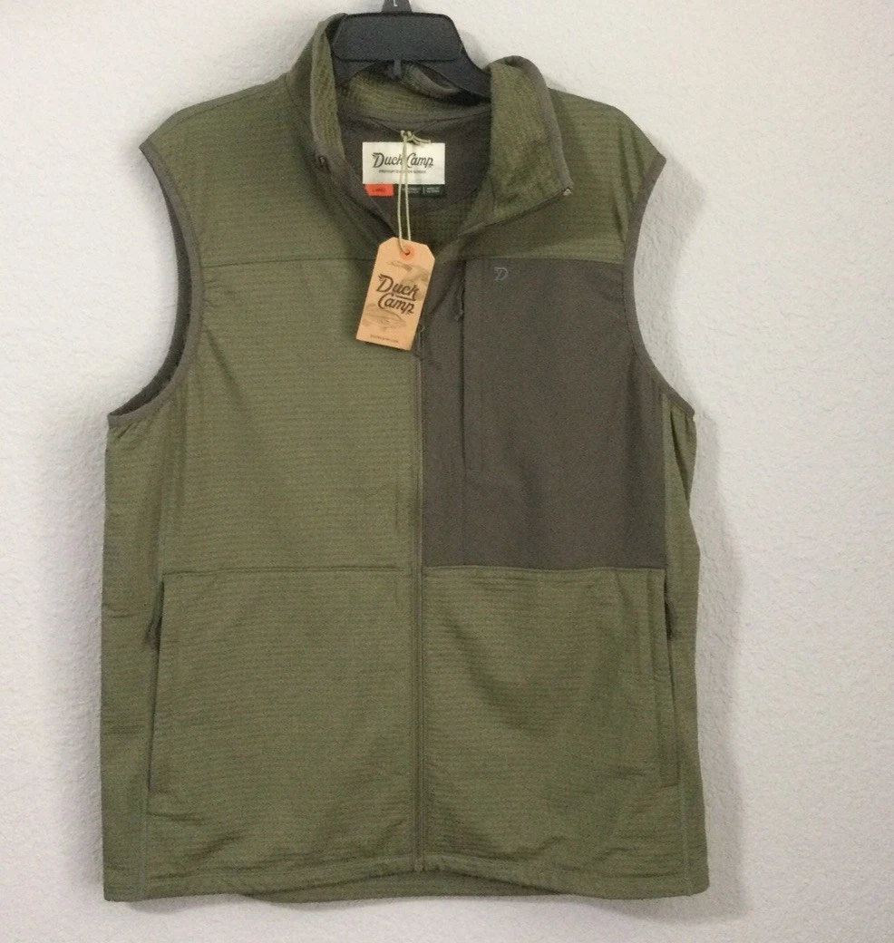 Duck Camp Grid Tech Vest Mens L Lightweight TFV3000 Outdoor Hunting NWT