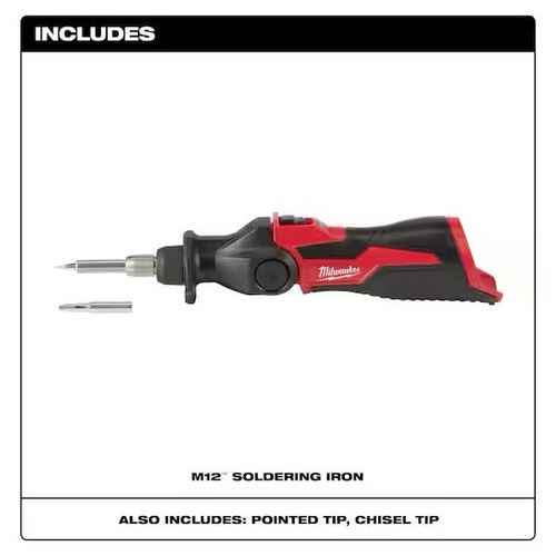 Milwaukee 2488-20 M12 12V Cordless Pivoting Head Soldering Iron - Bare Tool - Picture 2 of 11