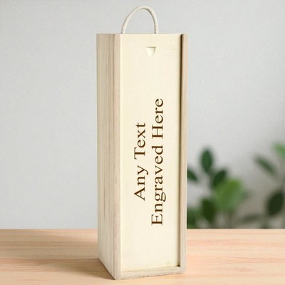 Weinkiste aus Holz mit Gravur und beliebigem Text Größenauswahl möglich