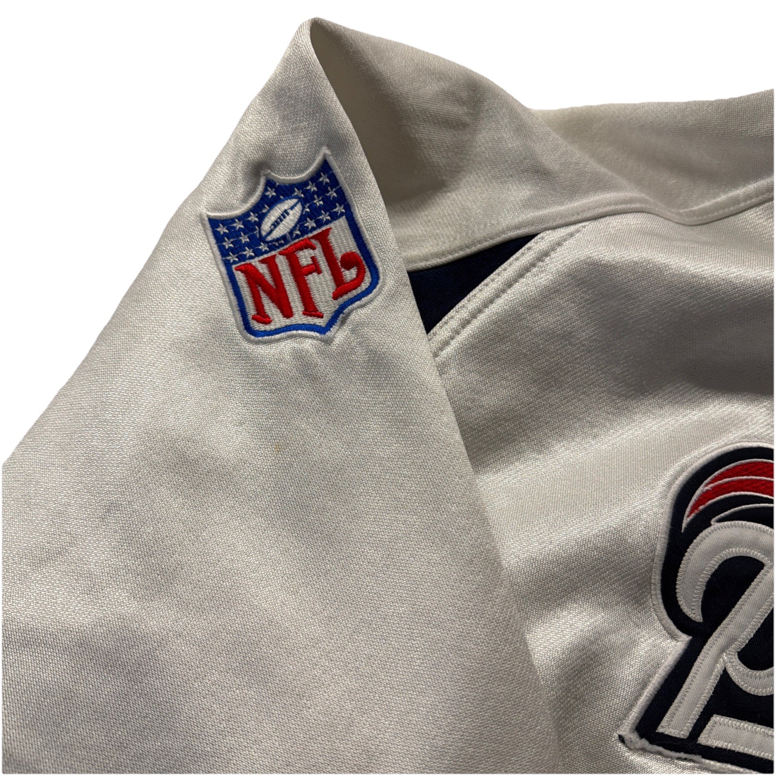 Vintage New England Patriots Reebok Hoodie White Large thumbnail 3