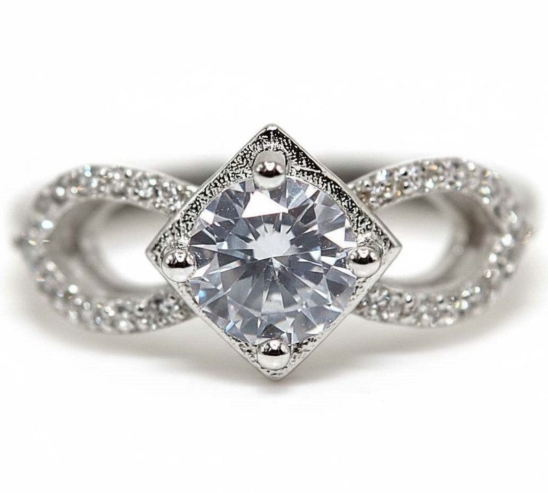 2CT Heat Treated Moissanite 925 Solid Sterling Silver Ring Jewelry Sz 7 NF1-1