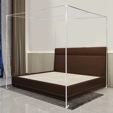 Modern Canopy Bed Frame 2*2*2m Rectangular Mosquito Net Bracket Floorstanding