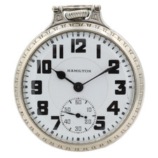 Vintage 16s 1937 Hamilton 21j Mechanical Railroad Pocket Watch 992E 14k GF USA