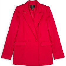 House of Harlow 1960 Red Double Breasted Blazer Jacket Size Medium Peak Lapel