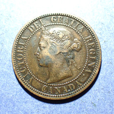 1882 H Canada Large One Cent  Fine+