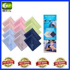 Individually Wrapped Microfiber Cloths - 12 Pack for Lenses  Electronic Screens