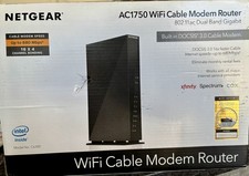 Netgear AC1750 Pre-Owned WiFi Cable Modem Router Good Condition