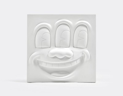 Medicom Toy X Keith Haring Statue - Three Eyed Smiling Face