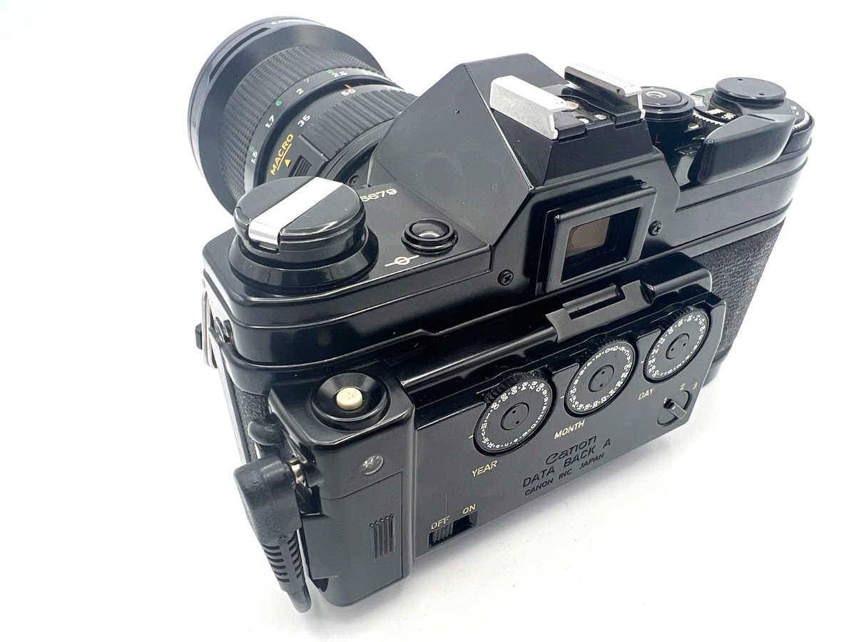 Canon AE-1 Black 35mm SLR Film Camera w/ New FD 35-105mm f/3.5