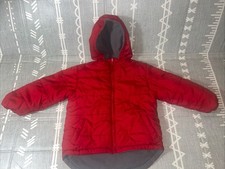 Kids Hooded Jacket Red Size 4 XS Zip Faded Glory