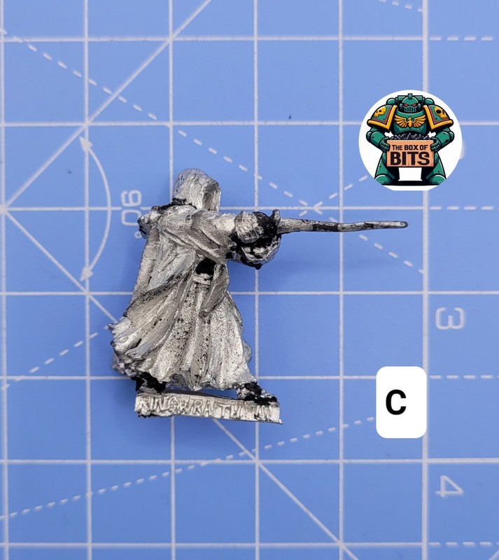 Warhammer LOTR Nazgul Ringwraith C Rare Pose Stripped MESBG Metal