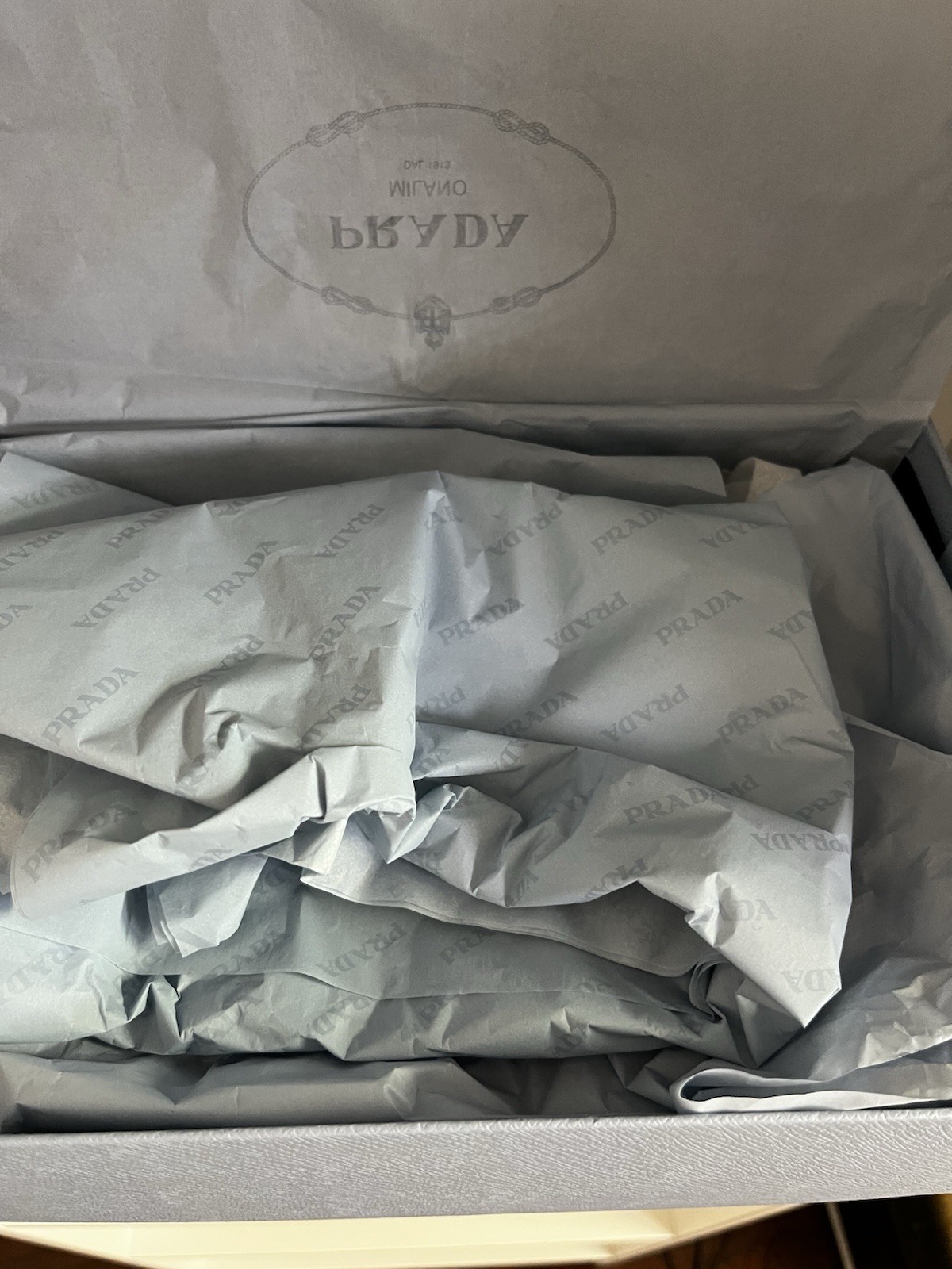 PRADA Milano Gray Solid Empty Shoe Box - image 4