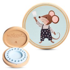Baby Tooth Keepsake Box Wooden Beechwood Tooth Fairy Holder Memory Capsul...