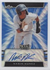 2019 Leaf Metal Draft Blue Wave 12/20 Nasim Nunez #BA-NN1 Auto 1b3