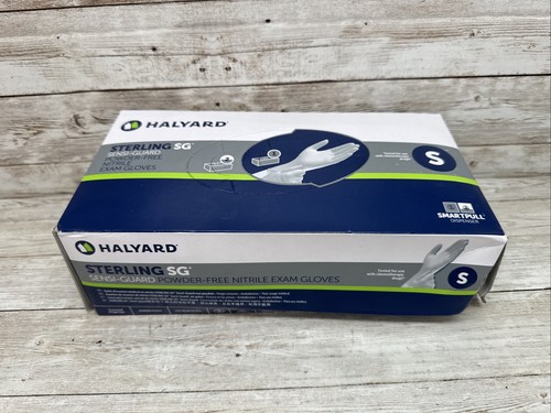 Halyard Sterling SG Nitrile Exam Gloves *1 DENTED Box*  Size: SMALL Exp: 06/29 - Picture 2 of 6