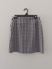Charter Club Women Skirt Size S Blue Gingham A-Line Stretch