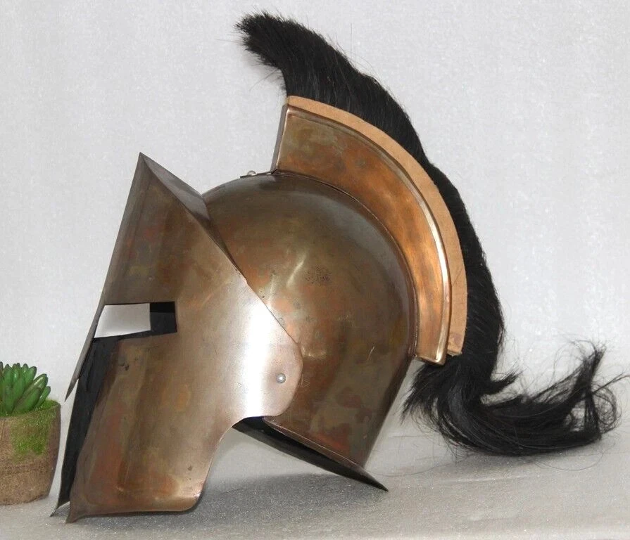 Réplica de metal dorado vintage Litton guerra medieval griego espartano ropa regalo de Navidad Foto 2 de 4